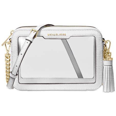 michael kors light sand bag|Michael Kors transparent bag.